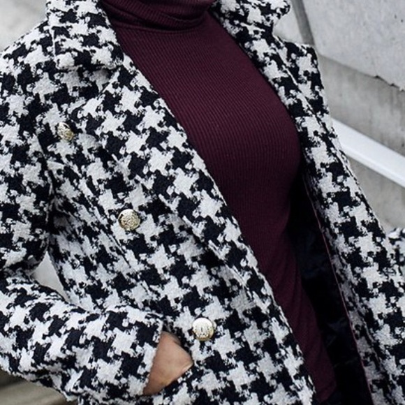 NWT Jessica Simpson Houndstooth Coat Size - Small - Picture 6 of 8